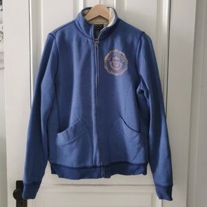 Ralph Lauren Polo jeans company blue polar fleece zippered jacket. Large